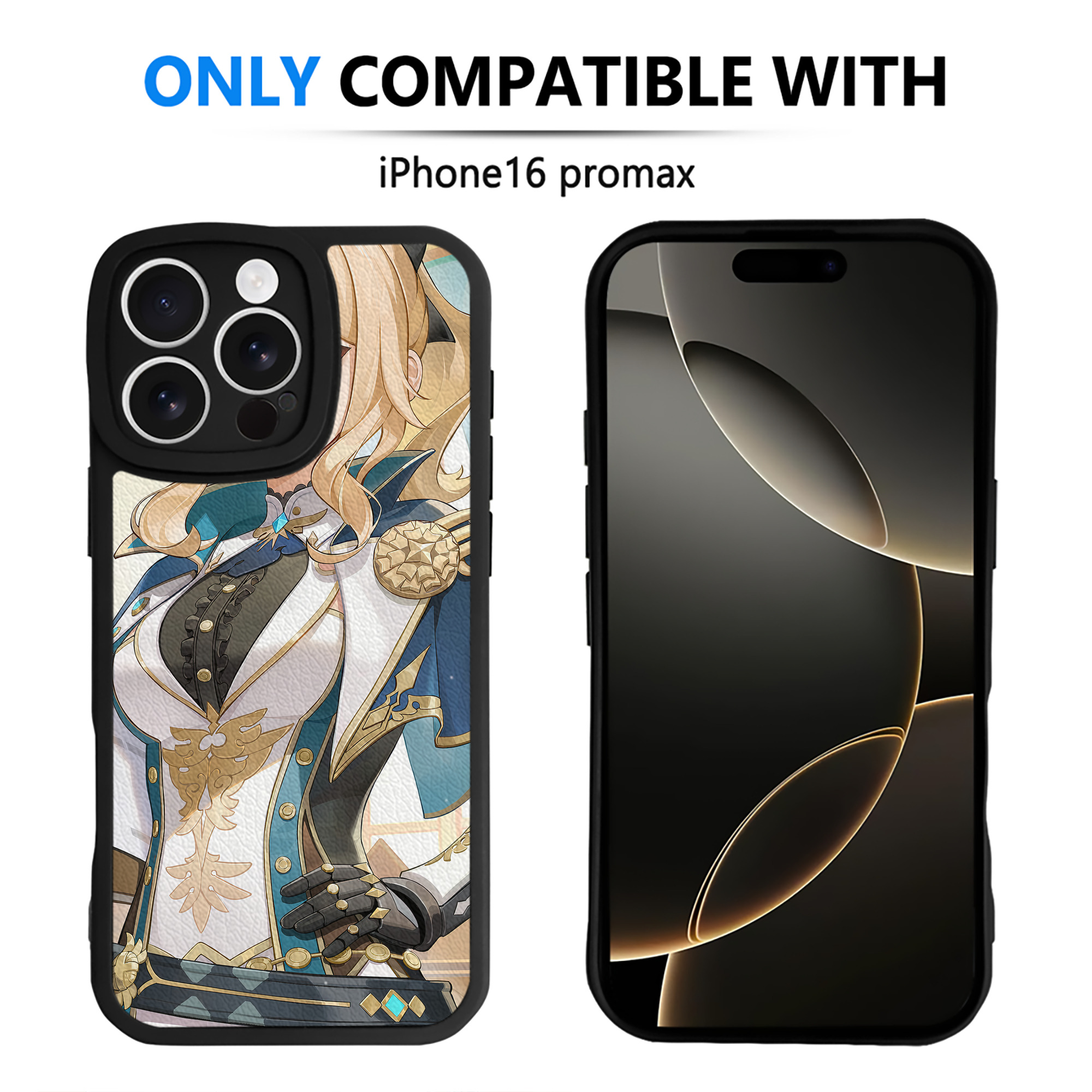 げんし神 genshin 【iPhone 16シリーズ対応】シリコンスマホケース（レザー調） 材質：シリコン